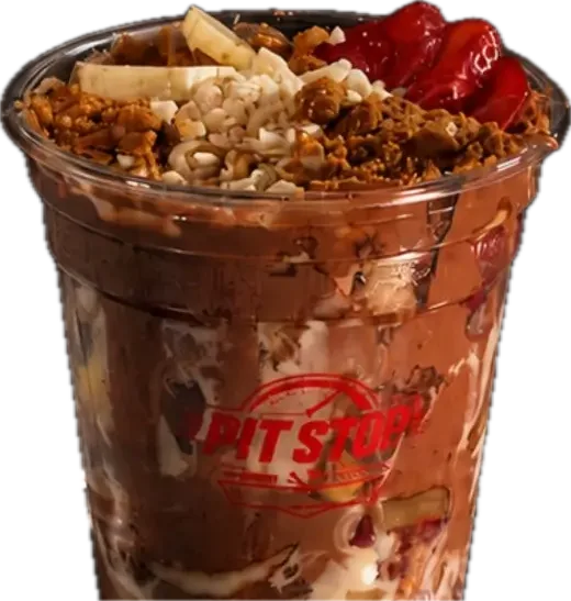 Bardak waffle: çilek, muz ve çikolata